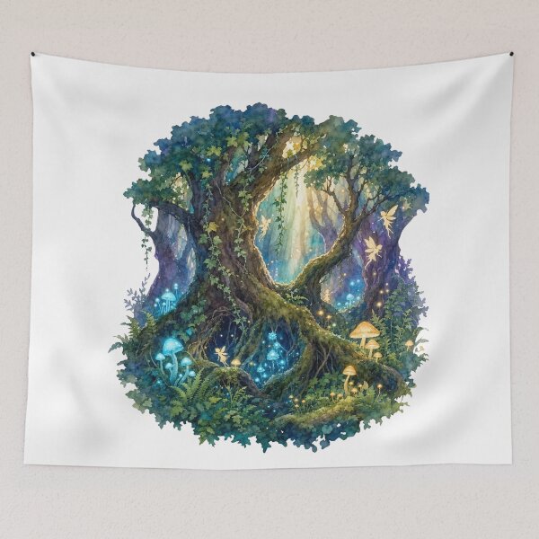 Item preview, fantasy forest tree art designed and sold by introvertarts.