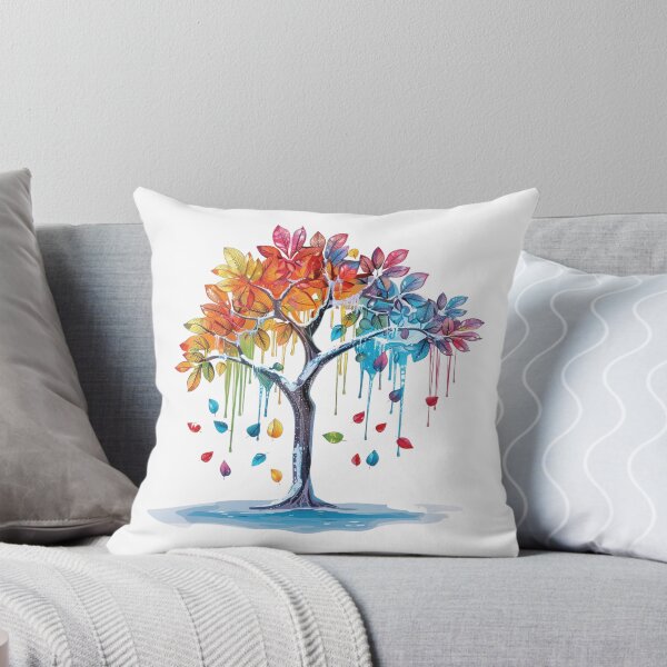 Item preview, Colorful Seasons Tree – Vibrant Autumn and Winter Fantasy Nature designed and sold by Awarrie.
