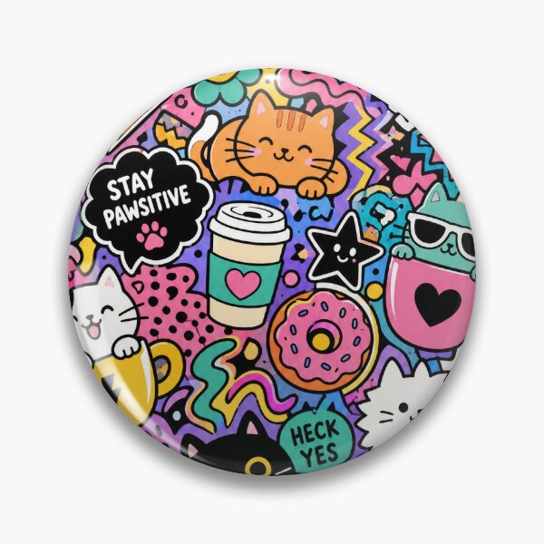 Item preview, Doodle Maximalism Pattern - Colorful Kawaii Chaos designed and sold by morikuma.