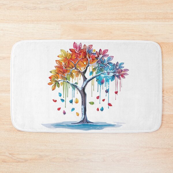 Item preview, Colorful Seasons Tree – Vibrant Autumn and Winter Fantasy Nature designed and sold by Awarrie.