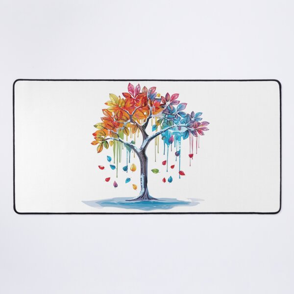 Item preview, Colorful Seasons Tree – Vibrant Autumn and Winter Fantasy Nature designed and sold by Awarrie.