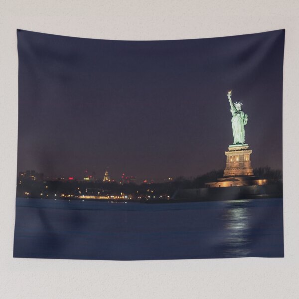 Item preview, Title Statue of Liberty Night Print designed and sold by ImgPrint.