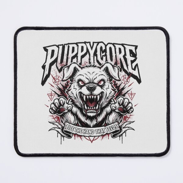 Item preview, Puppycore Bite The Hand That Feeds Occult Dog Graphic designed and sold by Enea Kelo.