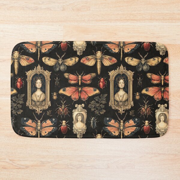 Item preview, Vintage Gothic Portrait Frame Moth Pattern by Moose Disco designed and sold by MooseDisco.