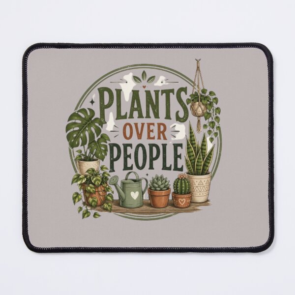 Item preview, Plants Over People Illustration – Cute Indoor Plant Lover Design designed and sold by EdgeSphere.