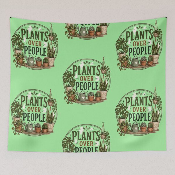 Item preview, Plants Over People Illustration – Cute Indoor Plant Lover Design designed and sold by EdgeSphere.