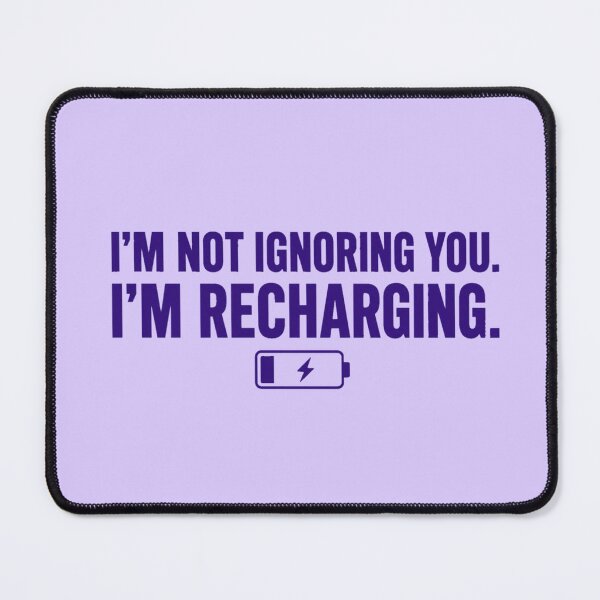 Item preview, JUST RECHARGING | Funny Introvert Minimal Typography Design designed and sold by AAstore0013.