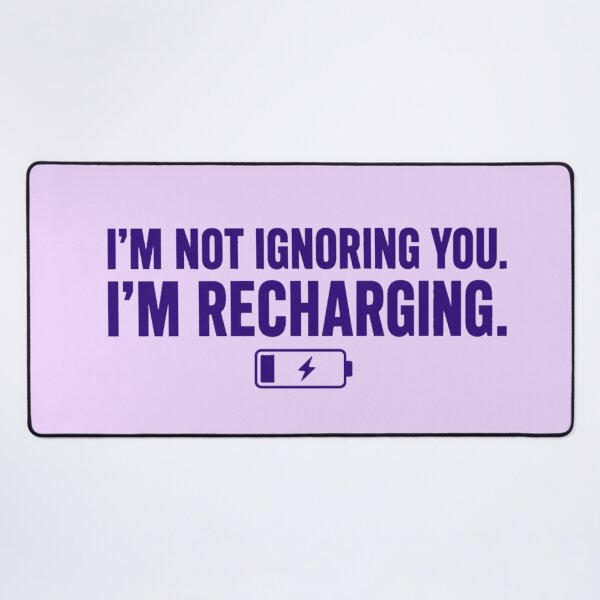 Item preview, JUST RECHARGING | Funny Introvert Minimal Typography Design designed and sold by AAstore0013.