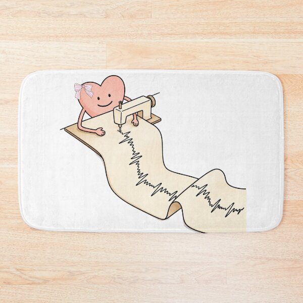 Item preview,  Cute Sewing Heart – Sewing Machine Lover – Handmade Crafting Design designed and sold by waikibi ⭐⭐⭐⭐⭐.
