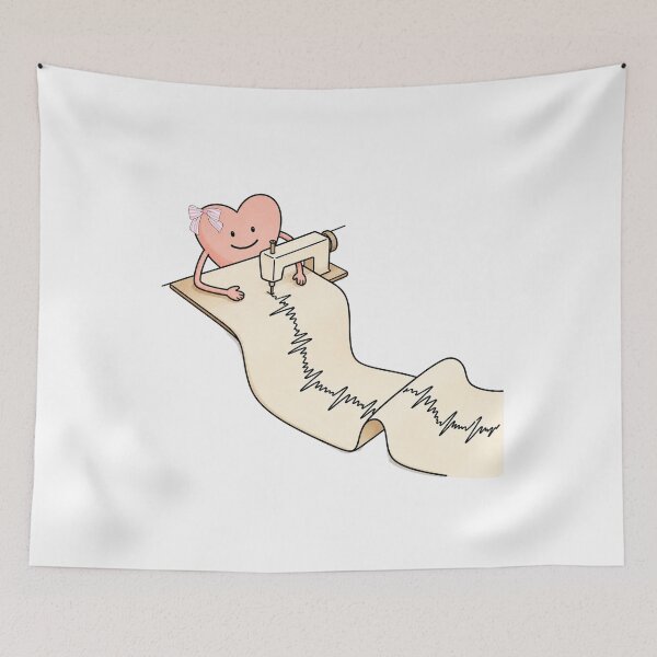 Item preview,  Cute Sewing Heart – Sewing Machine Lover – Handmade Crafting Design designed and sold by waikibi ⭐⭐⭐⭐⭐.