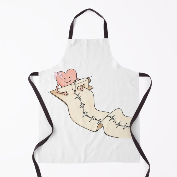 Item preview, Cute Sewing Heart – Sewing Machine Lover – Handmade Crafting Design designed and sold by waikibi ⭐⭐⭐⭐⭐.