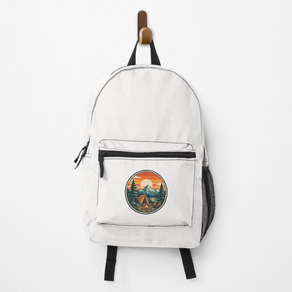 Item preview, Retro Camping Badge | Sunset Tent Pine Tree Design designed and sold by FBA.