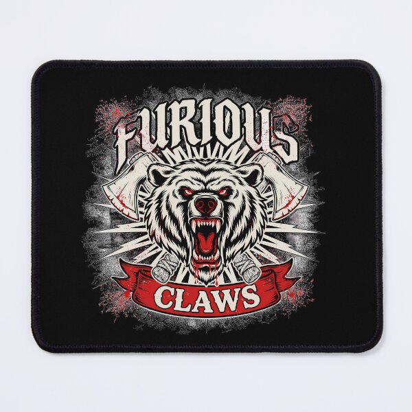 Item preview, Furious Claws Grizzly Bear Crossed Axes Deathcore Graphic designed and sold by Enea Kelo.