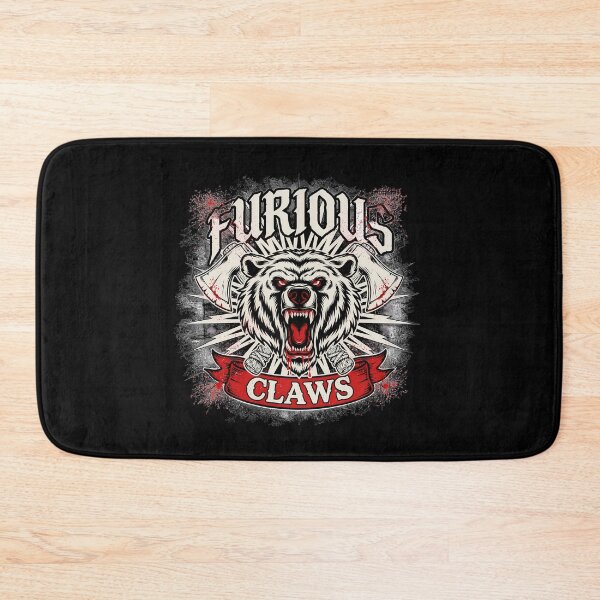 Item preview, Furious Claws Grizzly Bear Crossed Axes Deathcore Graphic designed and sold by Enea Kelo.