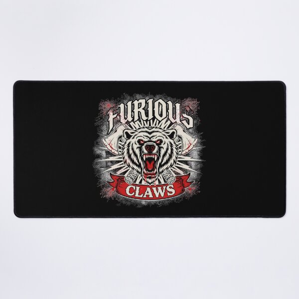 Item preview, Furious Claws Grizzly Bear Crossed Axes Deathcore Graphic designed and sold by Enea Kelo.