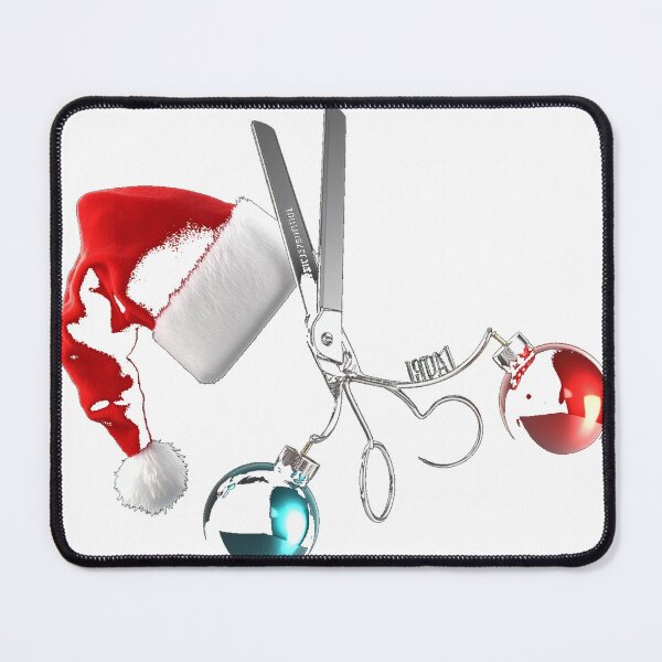 Item preview, Santa Hat Scissors Christmas Ornament Haircut designed and sold by lht6474.