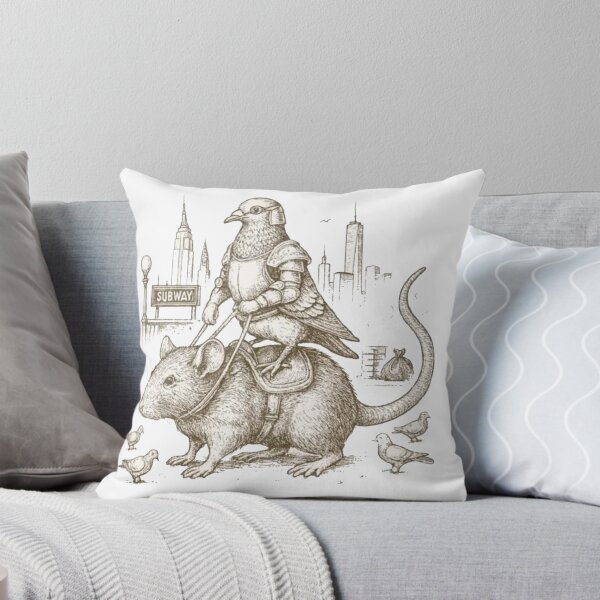 Item preview, Pigeon Knight Riding Rat – Vintage NYC Subway Animal  designed and sold by Gbriel3.