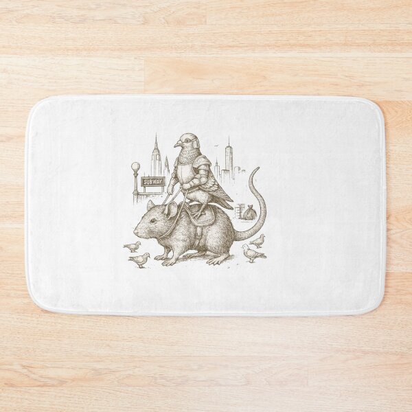 Item preview, Pigeon Knight Riding Rat – Vintage NYC Subway Animal  designed and sold by Gbriel3.