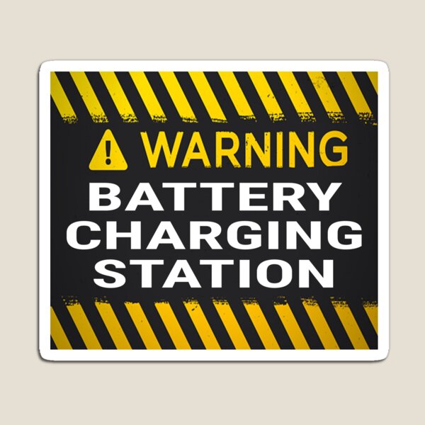 Item preview, Warning Battery Charging Station designed and sold by Speed Prints.