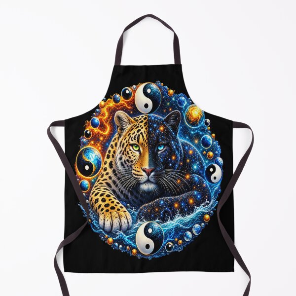 Item preview, Cosmic Yin Yang Leopards – Celestial Balance designed and sold by TroviTutto.