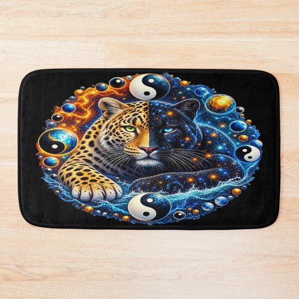 Item preview, Cosmic Yin Yang Leopards – Celestial Balance designed and sold by TroviTutto.