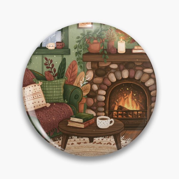 Artikelvorschau, Gemütlicher Herbst Kamin I Botanical Design I Cozy Herbst entworfen und verkauft von Schmidsi.