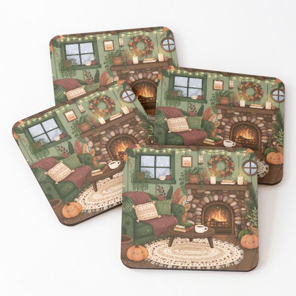 Item preview, Cozy Autumn Fireplace | Botanical Design | Cozy Autumn designed and sold by Schmidsi.