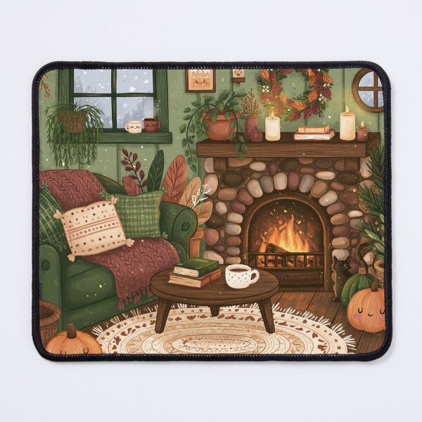 Item preview, Cozy Autumn Fireplace | Botanical Design | Cozy Autumn designed and sold by Schmidsi.