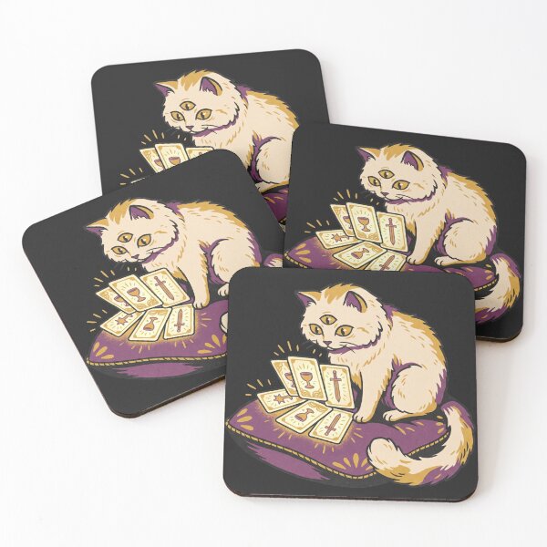 Item preview, Three Eyed Cat Fortune Teller & Tarot Cards designed and sold by MewSpooky.