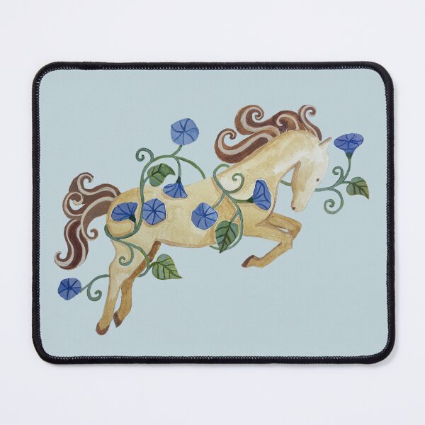 Item preview, Horse in Morning Glories - Watercolor Painting designed and sold by jaymieclaireart.