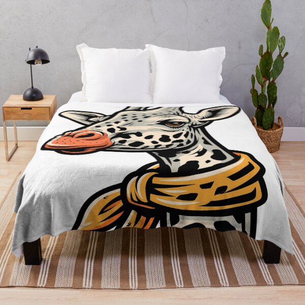 Item preview, Sticker - Decal - Stylized Giraffe with Scarf designed and sold by ForeverPrintsOK.