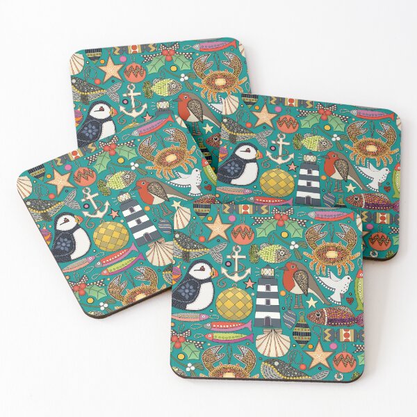 Item preview, coastal christmas decorations teal designed and sold by scrummy.