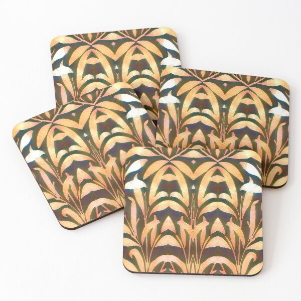 Item preview, Autumnal symmetrical pattern with grasses designed and sold by AnnabellaRh.