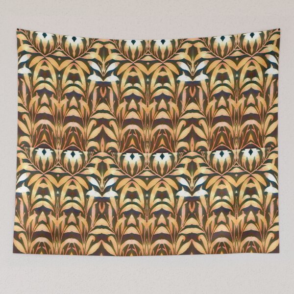 Item preview, Autumnal symmetrical pattern with grasses designed and sold by AnnabellaRh.