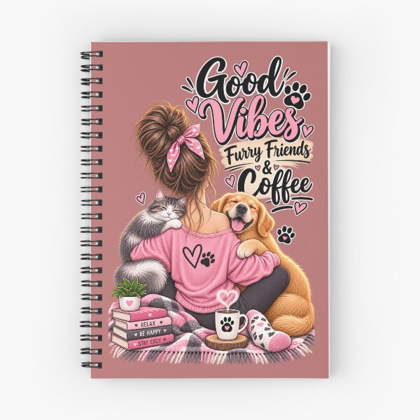 Item preview, Good Vibes Furry Friends and Coffee designed and sold by JANAWIYSTUDIO.