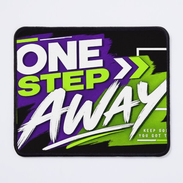 Item preview, One Step Away – Motivational Inspirational Typography Design designed and sold by VasiArtLab.