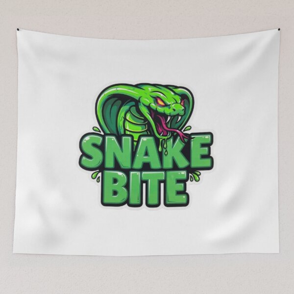 Item preview, Snake Bite Green Cobra Slime Lettering designed and sold by smartlogo_factory.