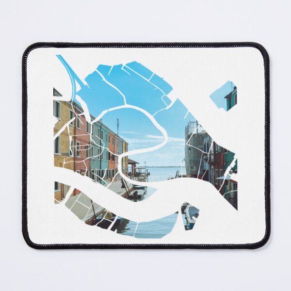 Item preview, Venice Map Burano Island Colorful Houses Canal Silhouette designed and sold by Maroan93.