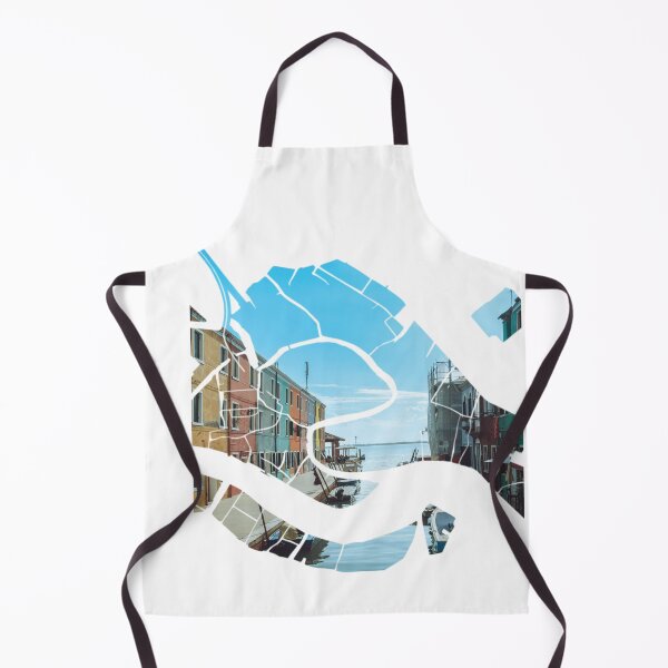 Item preview, Venice Map Burano Island Colorful Houses Canal Silhouette designed and sold by Maroan93.