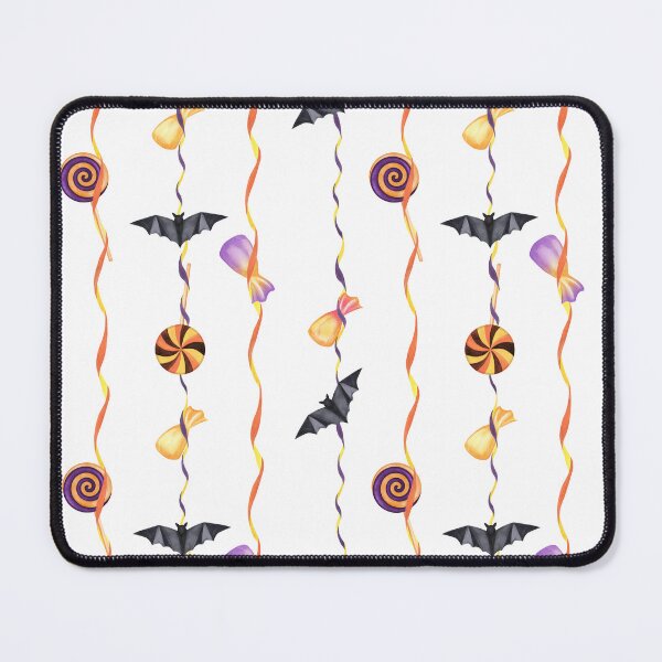 Item preview, Halloween Bat and Candy Swirl Seamless Pattern Watercolor Art designed and sold by ElenaValeto.