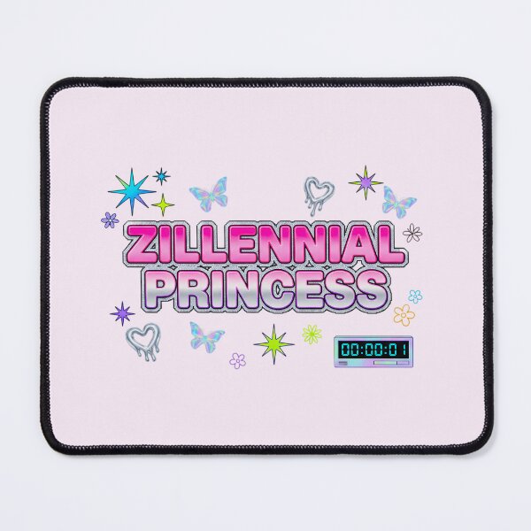 Item preview, zillennial princess retro vintage y2k 2000s pink green silver blue designed and sold by sadieillust.