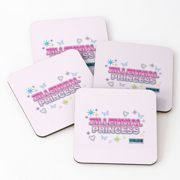 Item preview, zillennial princess retro vintage y2k 2000s pink green silver blue designed and sold by sadieillust.