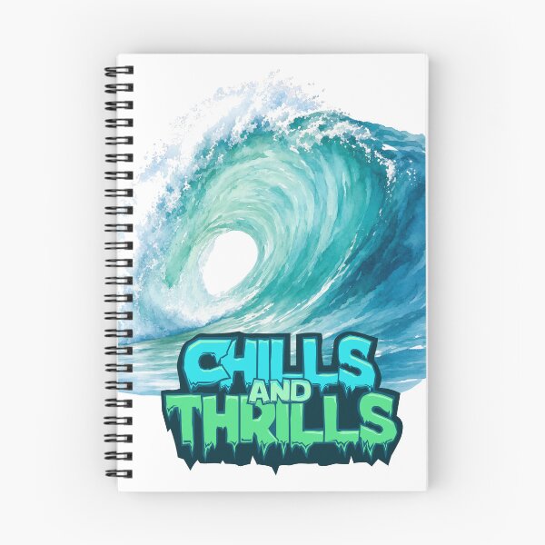 Item preview, chills and thrills surfing wave art designed and sold by introvertarts.