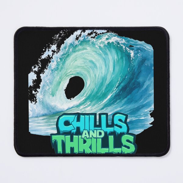 Item preview, chills and thrills surfing wave art designed and sold by introvertarts.
