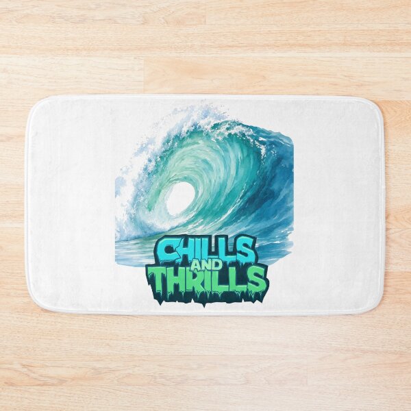 Item preview, chills and thrills surfing wave art designed and sold by introvertarts.
