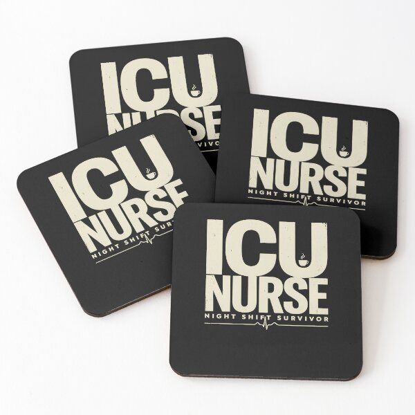 Item preview, ICU Nurse Night Shift Survivor Funny Coffee Vintage designed and sold by VinsendDraconi.