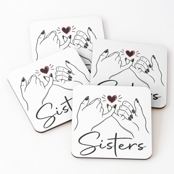 Item preview, Sisters Forever Pinky Promise – Sisterhood Love Hand Heart Design designed and sold by  Mirai_Art  ⭐⭐⭐⭐.