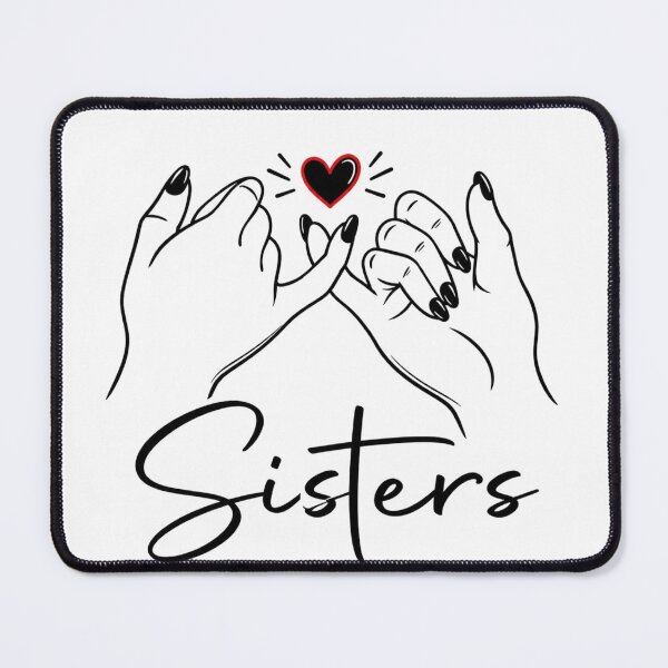 Item preview, Sisters Forever Pinky Promise – Sisterhood Love Hand Heart Design designed and sold by Mirai_Art ⭐⭐⭐⭐.