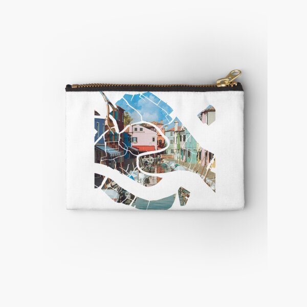Item preview, Venice Map Burano Island Colorful Houses Canal Silhouette V2 designed and sold by Maroan93.