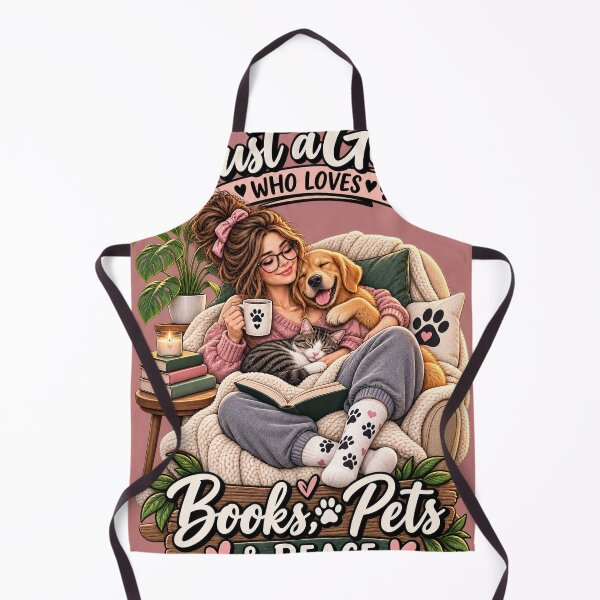Item preview, Books Pets and Peace Cozy Girl designed and sold by JANAWIYSTUDIO.